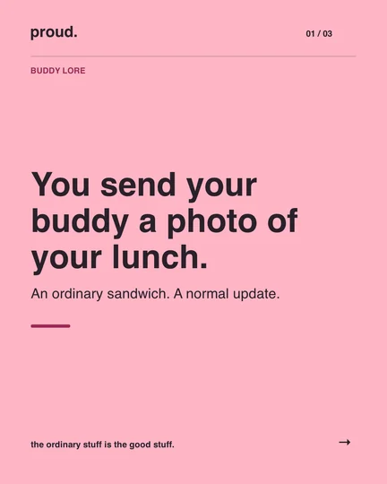 You send your buddy a photo of your lunch.